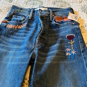 Mother embroidered jeans new with tags, very cool!